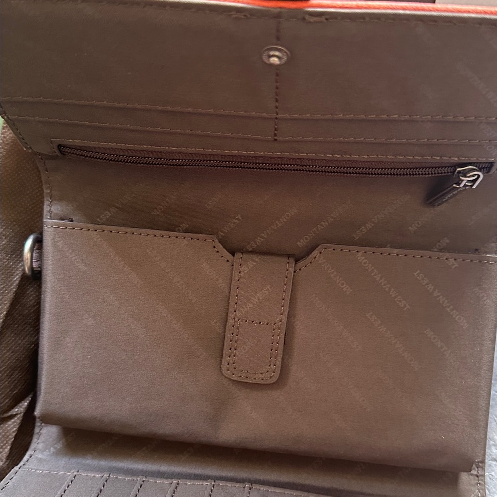 Montana West Dark Brown and Orange Backpack Set - Picture 5 of 11